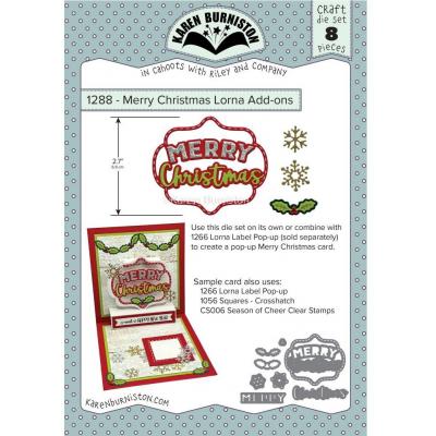 Karen Burniston Cutting Dies - Merry Christmas Lorna Add-On